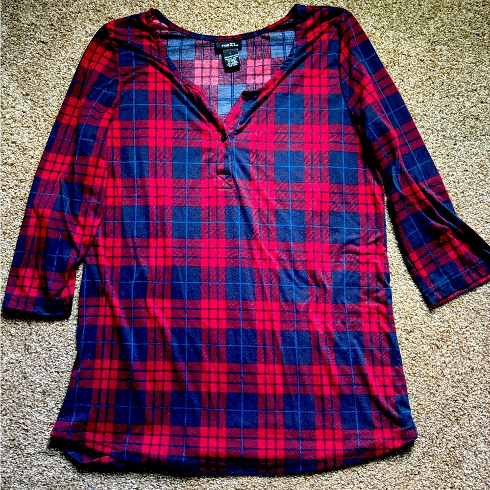 Flannel tee